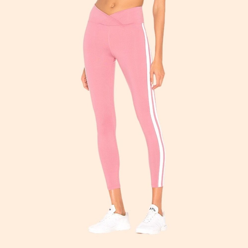 Year Of Ours x Revolve Pink Track Stripe Leggings Size XS